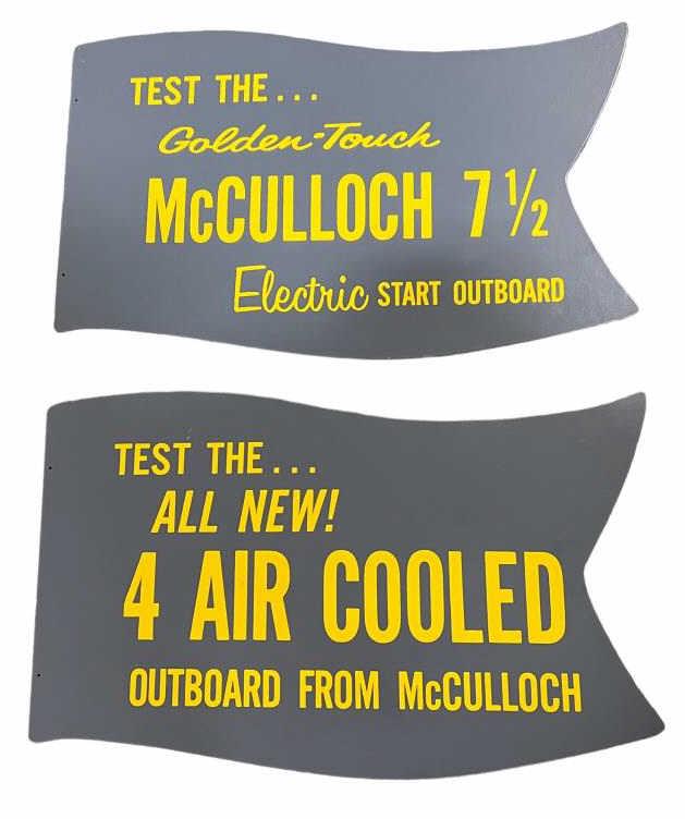 2 McCulloch Outboard Signs on Masonite (1 of 5)
