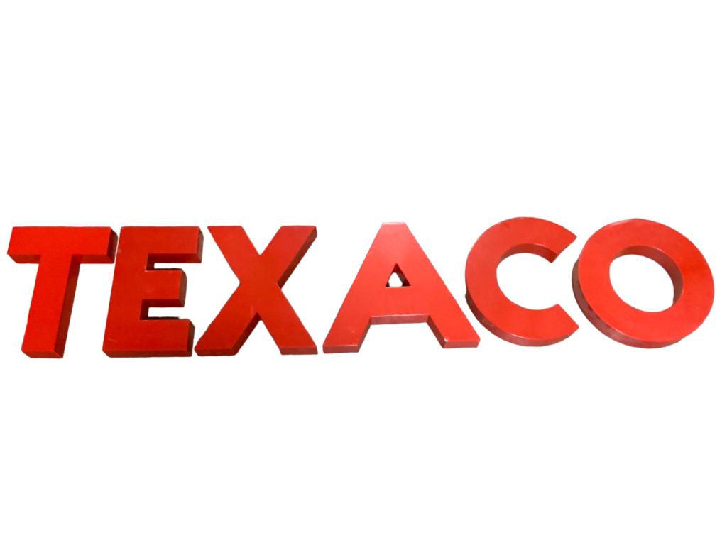 Texaco Red Plastic Service Station Letters (1 of 5)