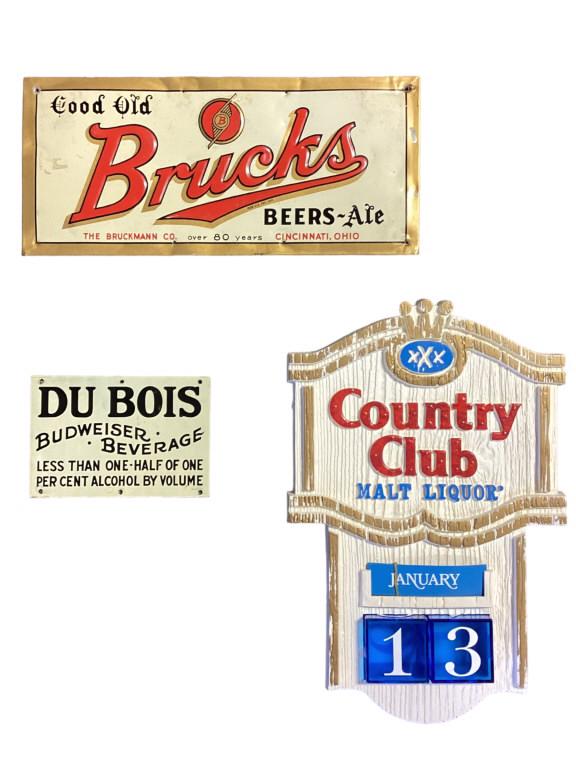 3 Beverage Advertising Signs (1 of 5)