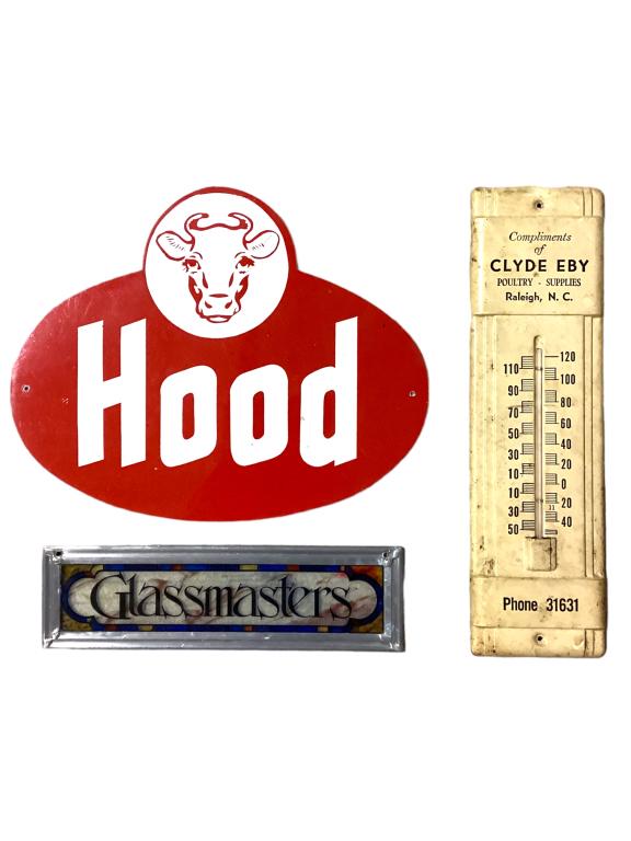 3 Vintage Advertising Signs Thermometer (1 of 4)