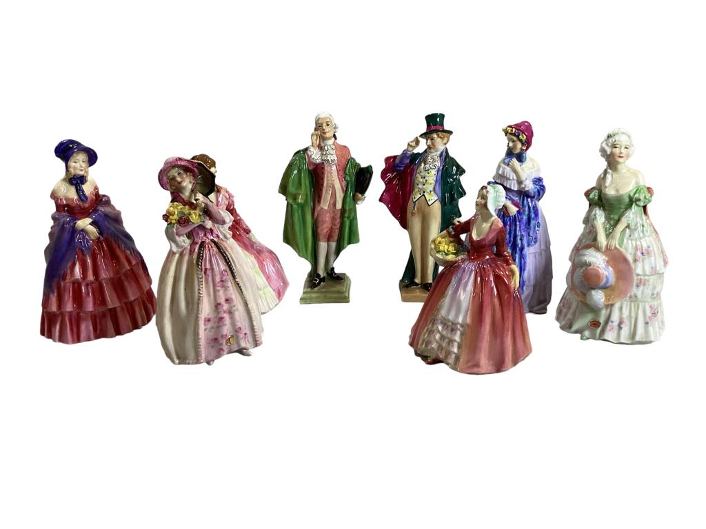 Eight Royal Doulton Porcelain  Figures (1 of 5)