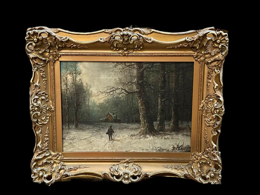 Winter Landscape with Figure, F. Clark (1 of 6)