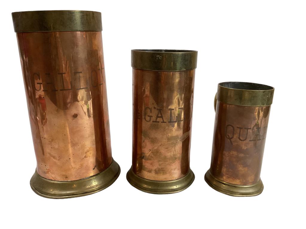Three Piece Copper and Brass Measures (1 of 5)