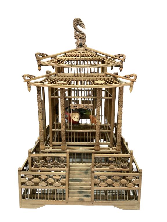 Large Asian Antique Bird Cage (1 of 7)