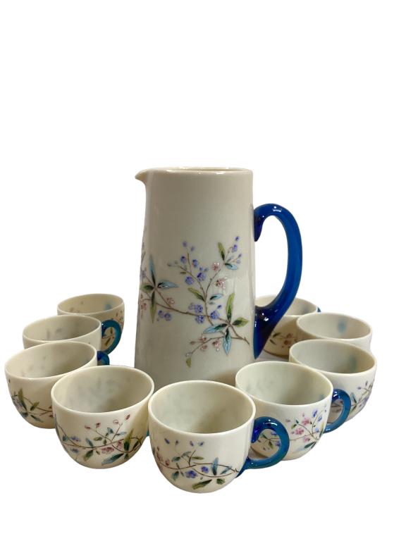 Hand Painted Clambroth Punch Set (1 of 5)