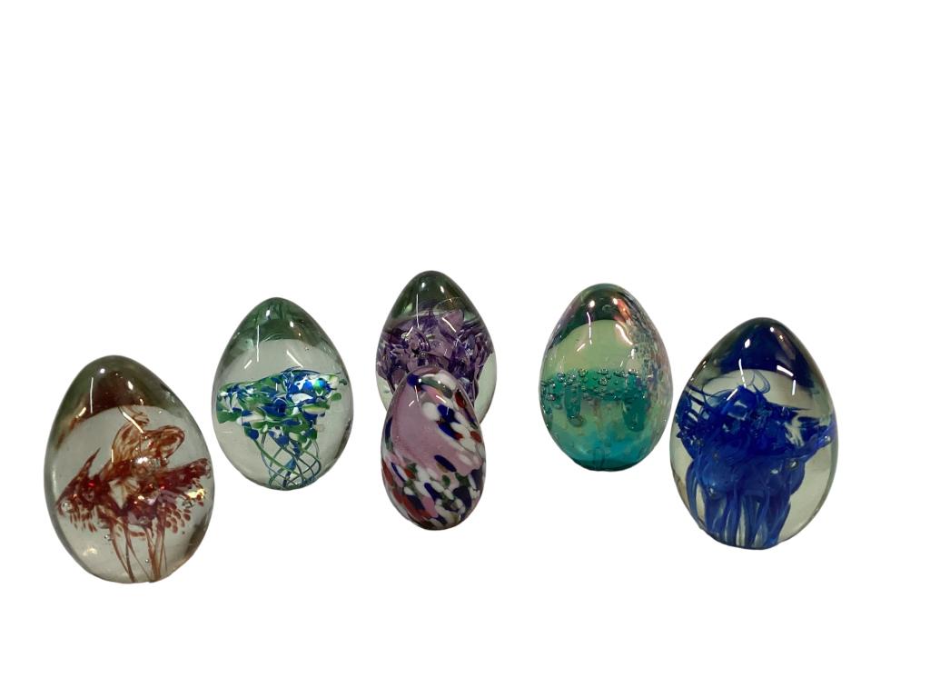 Six Glass Paperweights (1 of 4)