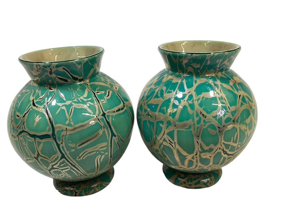 Pair Diminutive  Art Glass Vases (1 of 5)