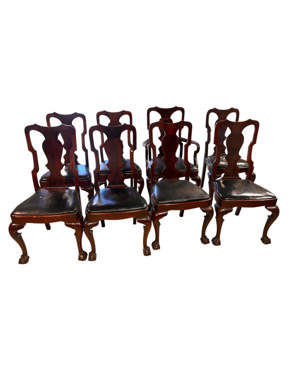 Set of 8 Chippendale Style Chairs (1 of 3)