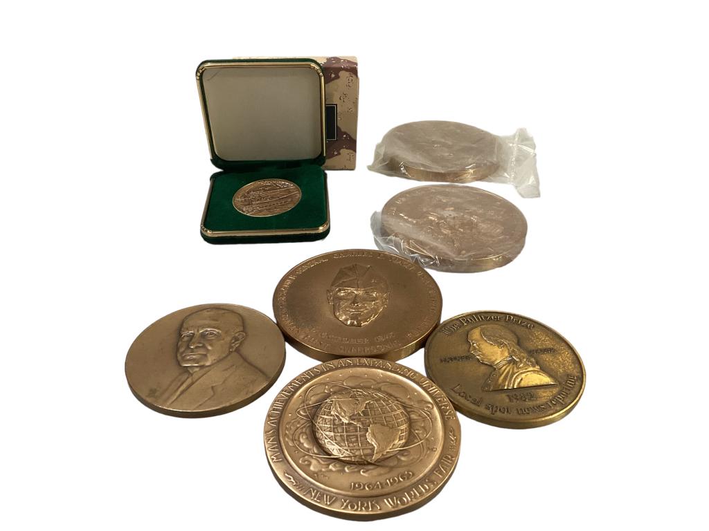 7 Bronze Commemoration  Medals (1 of 10)