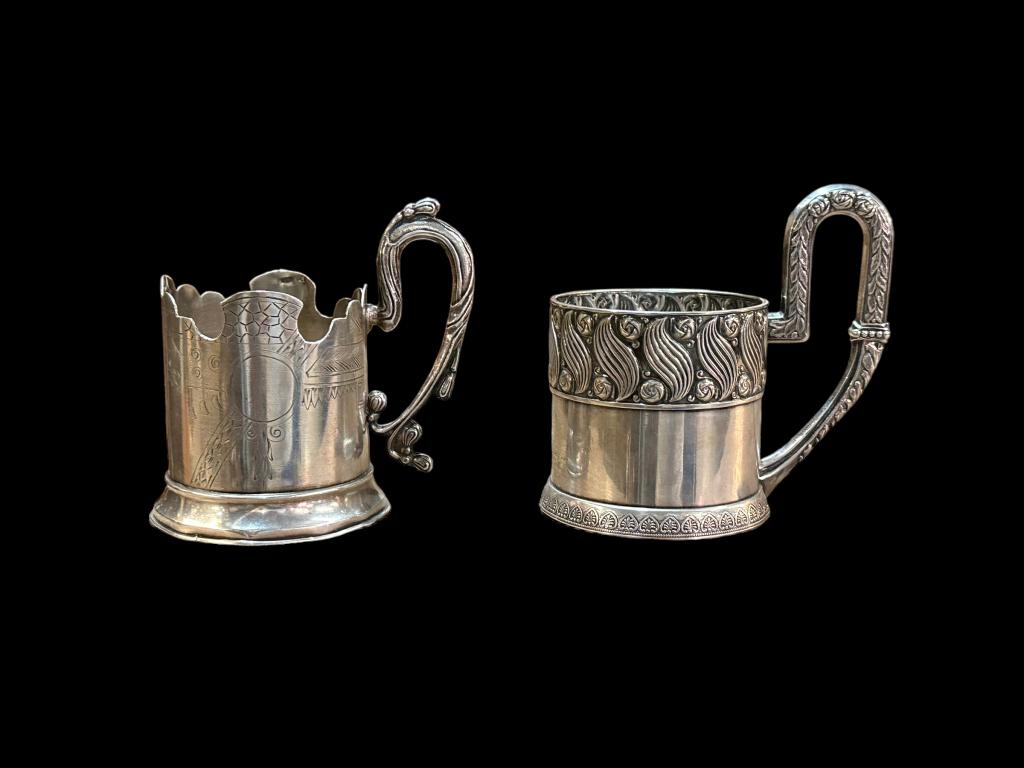 2 Russian Silver Tea Glass Holders (1 of 8)