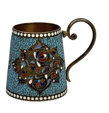 A Russian Gilt Silver and Enamel Vodka Beaker (1 of 7)