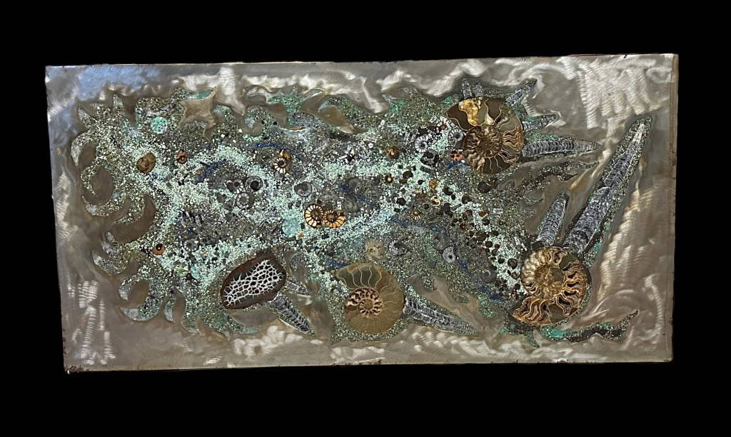 Ammonite And Gemstone Wall Panel, Zee Haag Auction