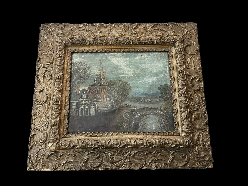 Primitive Dutch Landscape Painting (1 of 7)