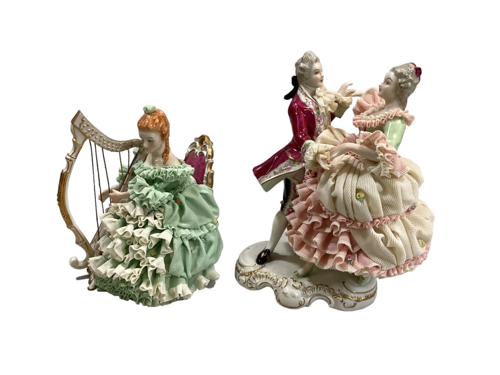 2 Irish Dresden Figurals (1 of 5)