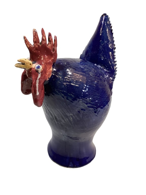 Jerry Brown Folk Pottery Rooster (1 of 5)