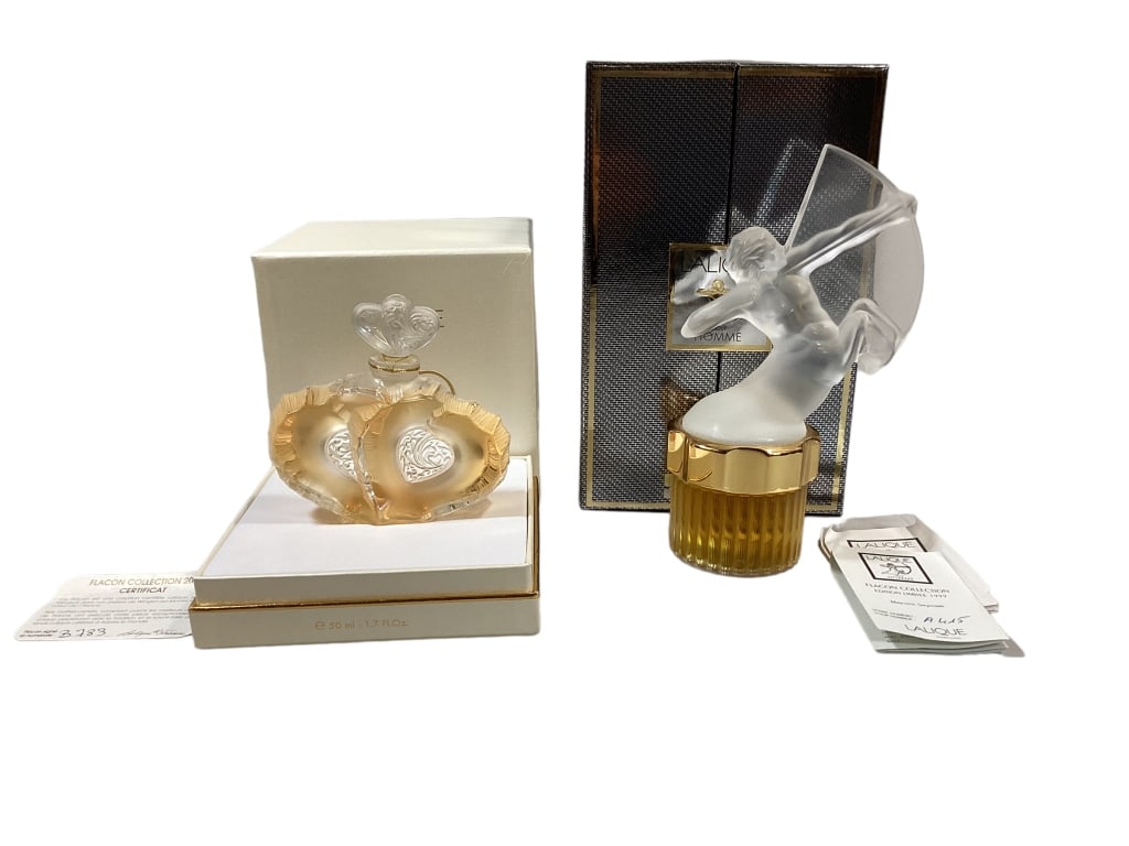 2 Vintage Lalique Flacon Parfume Bottles (1 of 7)
