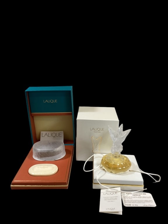 Lalique Parfume Flagon, Savon Boite Cristal (1 of 8)