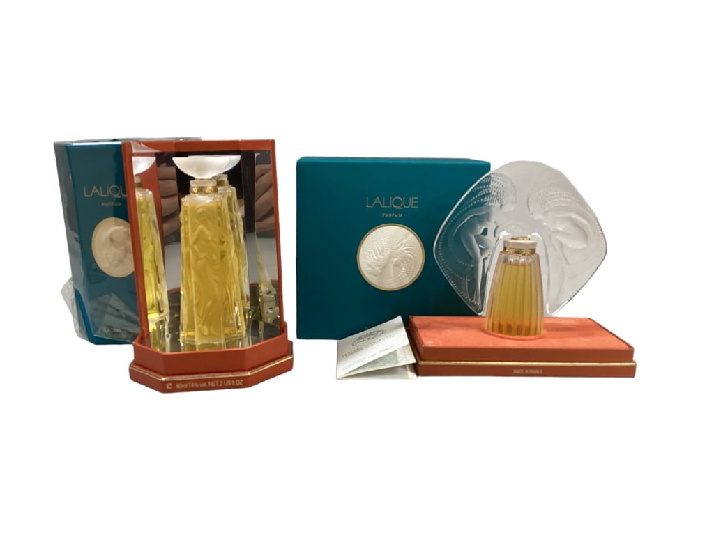 2 Lalique  Crystal Parfume Flagons (1 of 7)