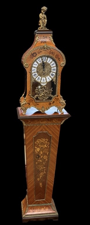 Tiffany Italy Boulle Clock and Pedestal (1 of 9)