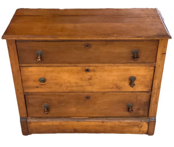 3 Drawer White Pine Cottage Chest. (1 of 6)