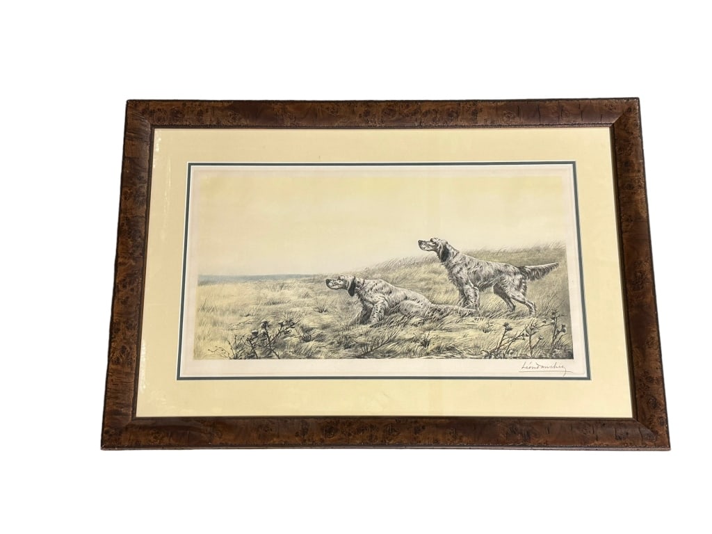 Lithograph of a English Setters, Leon Danchin (1 of 4)