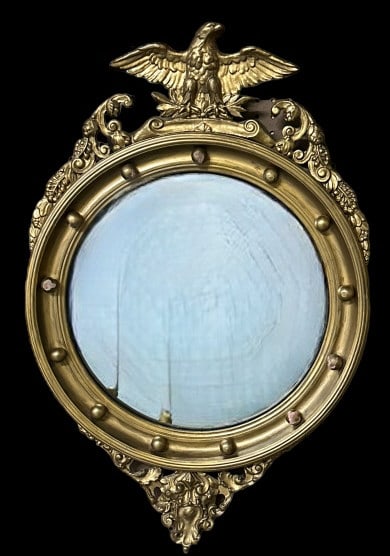 Federal Style Bullseye Mirror (1 of 6)