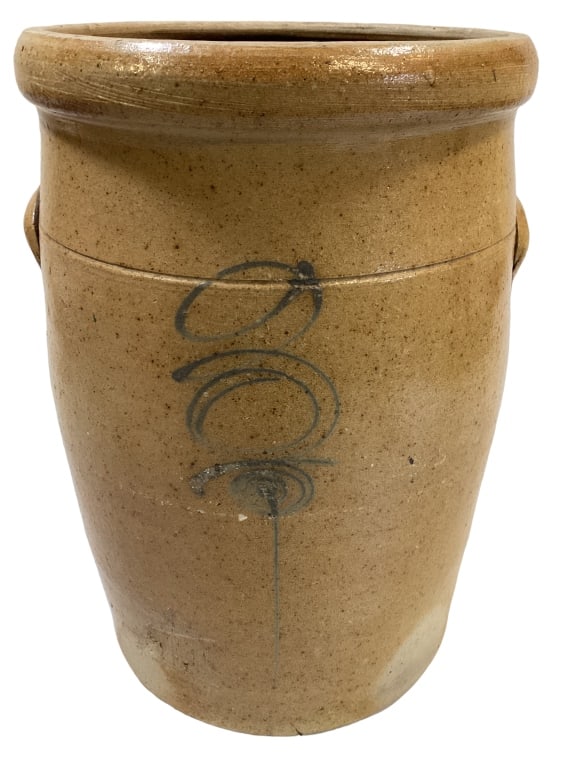 Salt Glaze Bee Sting Crock (1 of 5)