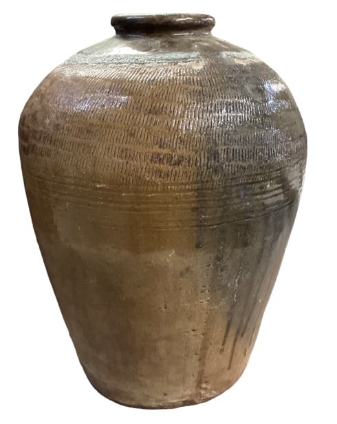 Oversized Ovoid Pottery Vase (1 of 4)