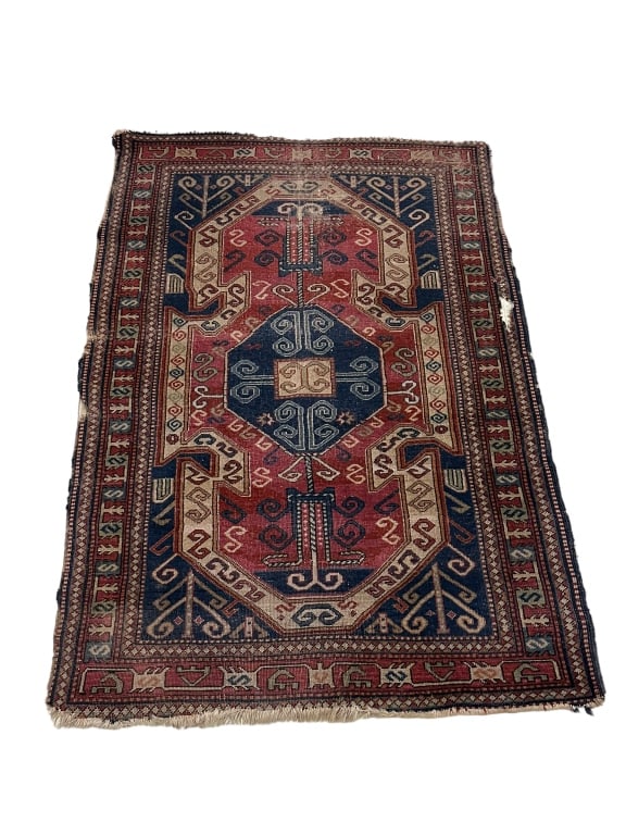 Antique Caucasian Throw Rug (1 of 6)