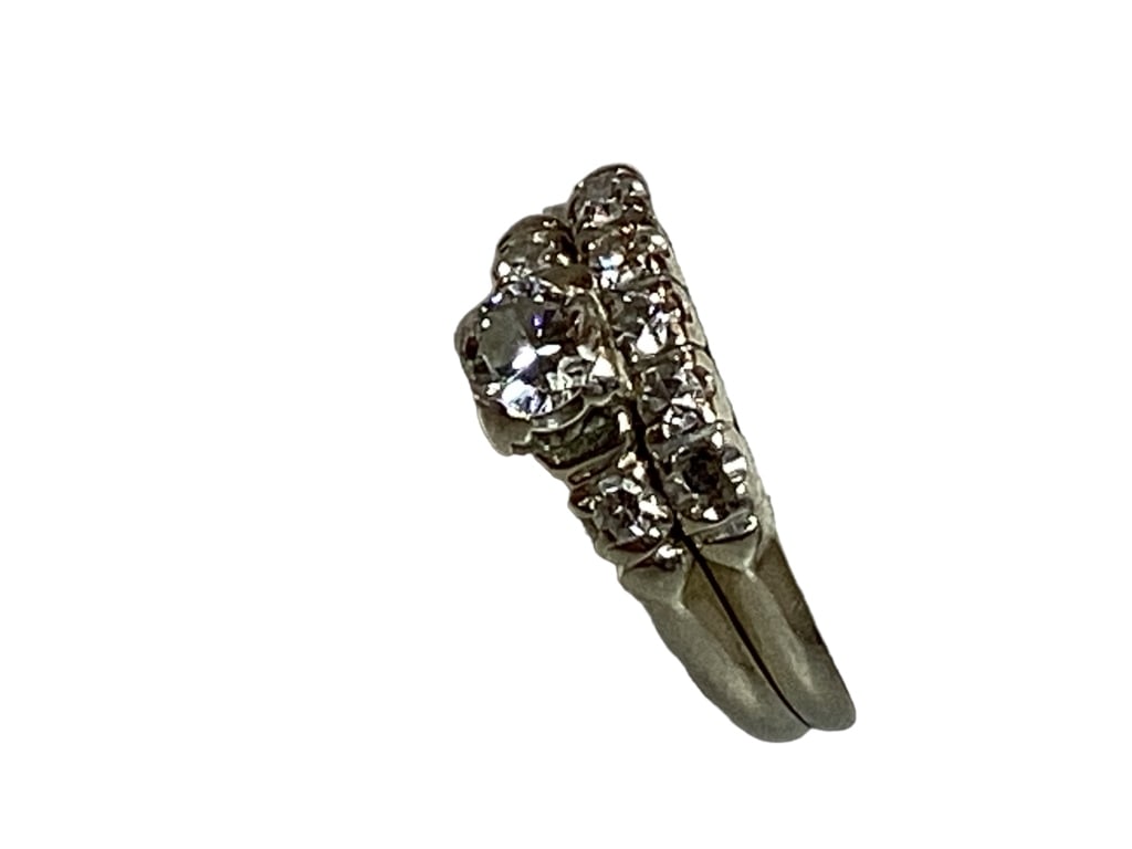 Bridal Set, 14 k White Gold (1 of 5)