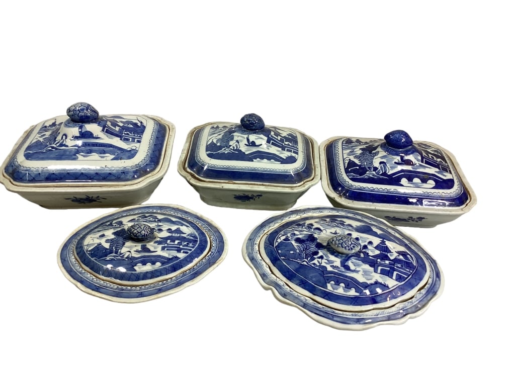 Combined Group Five Canton Export Dishes (1 of 5)