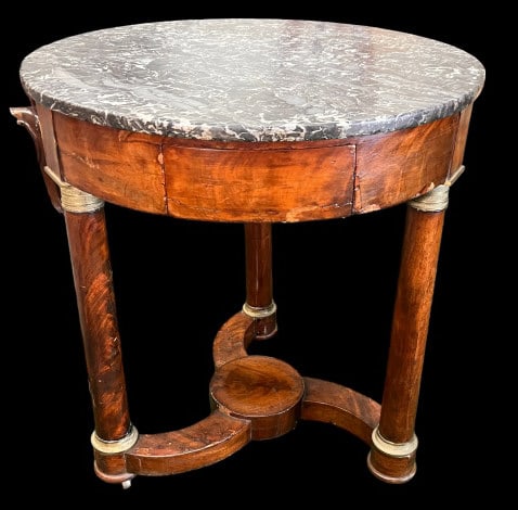 Biedermeier Style Marble Top Occasional  Table (1 of 5)