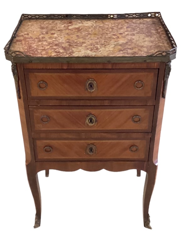 Italian Marble Top 3 Drawer Stand (1 of 7)