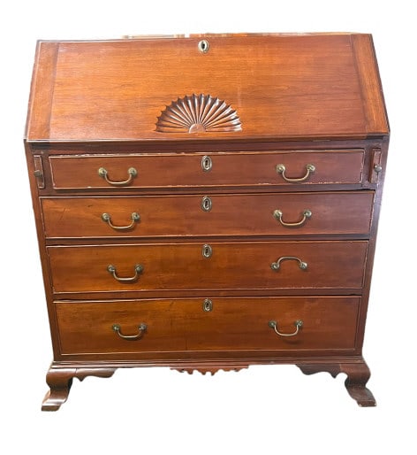 Cherry Chippendale Fall Front Desk (1 of 7)