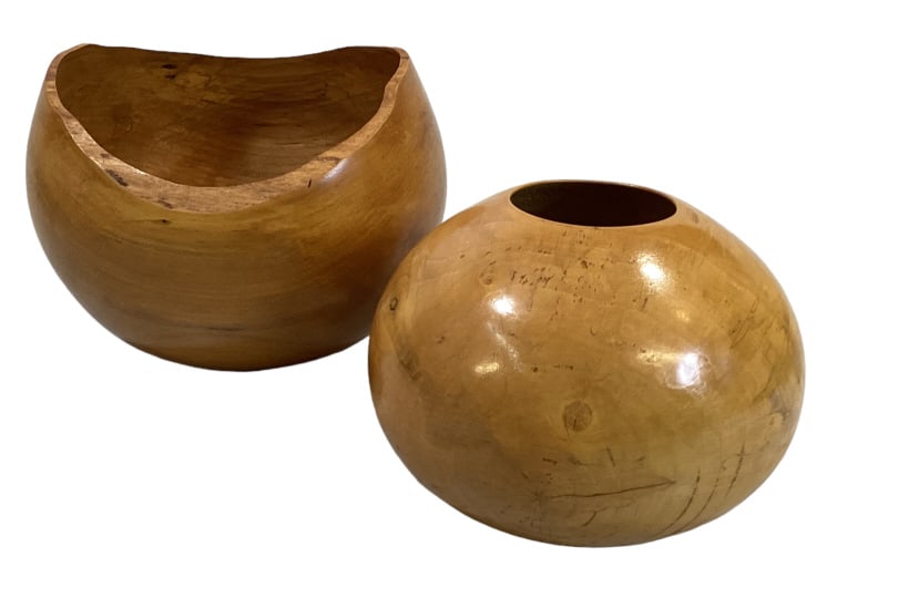 2 Turned Wood Vessels (1 of 4)
