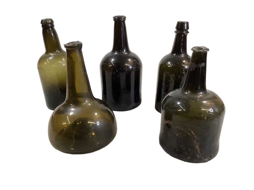 Five Early Glass Bottles (1 of 8)