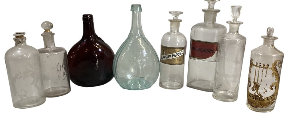 Apothecary and Blown Glass Bottles (1 of 6)