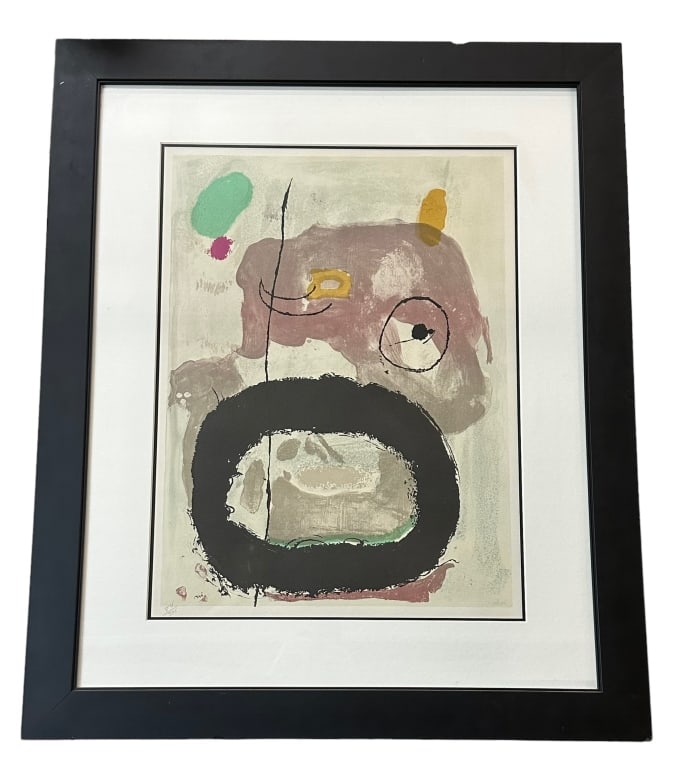 Framed Lithograph after Joan Miro (1 of 7)
