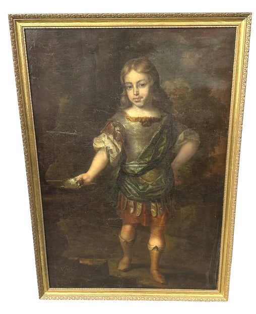 Portrait of a Boy Holding an Oyster Shell (1 of 7)