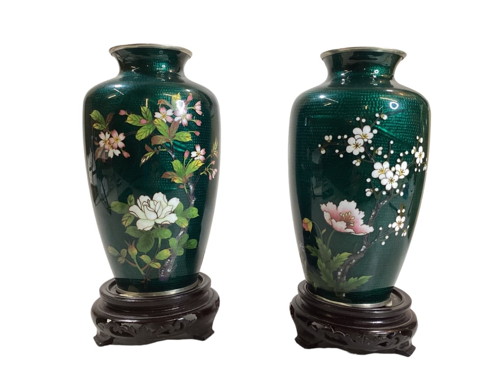 Pair Asian Cloisonn? Vases (1 of 4)