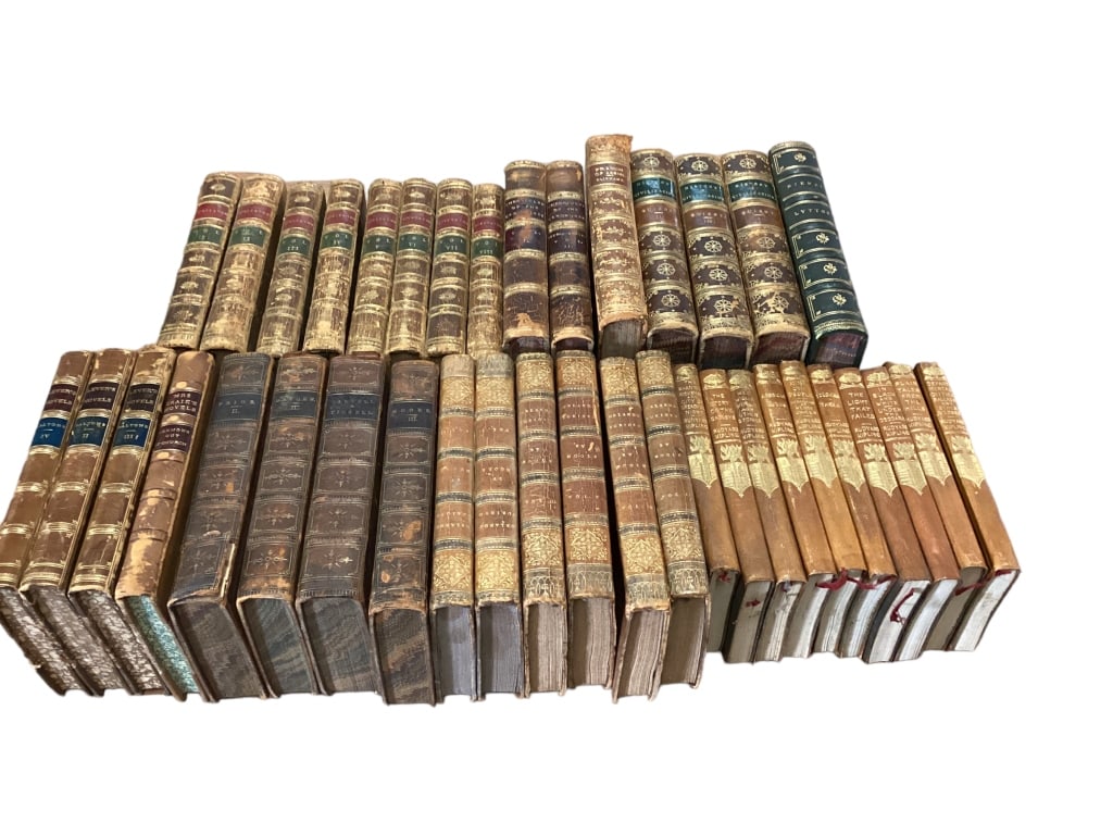 40 Mostly  Leather Bound Books (1 of 8)