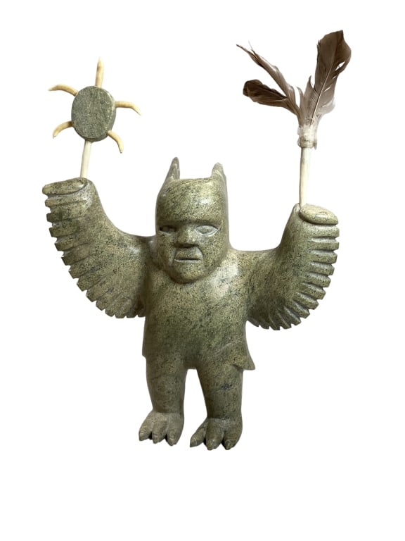Polished Carved Stone Inuit Sculpture (1 of 6)
