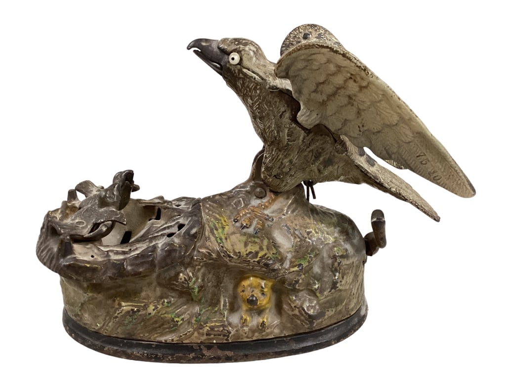 Cast Iron Bald Eagle Mechanical Bank (1 of 5)