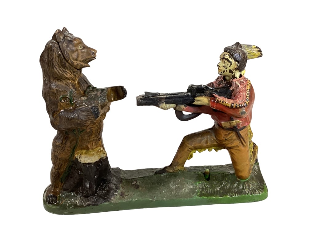 Indian Shooting Bear Mechanical Bank (1 of 5)