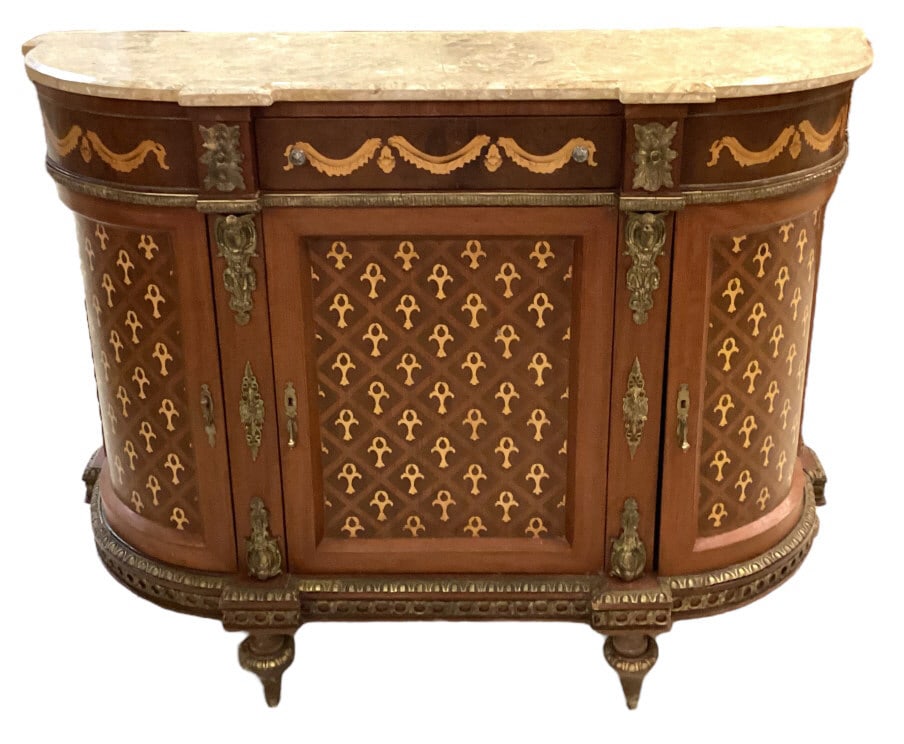 Italian Rococo Style Marble Top Side Board (1 of 6)