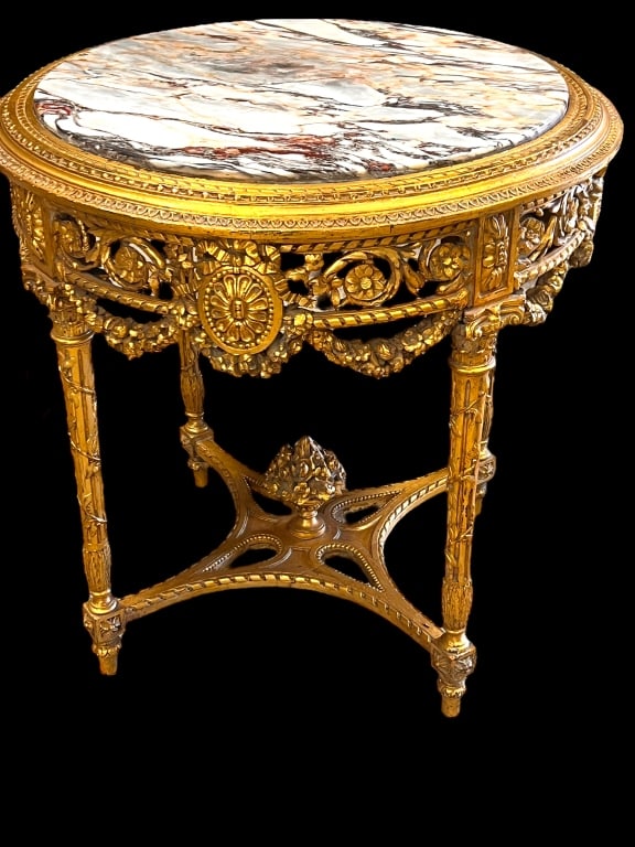 Carved Gilded Italian Center Table (1 of 6)