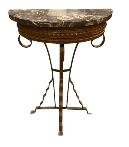 Decorative Iron Dimilune Table (1 of 4)