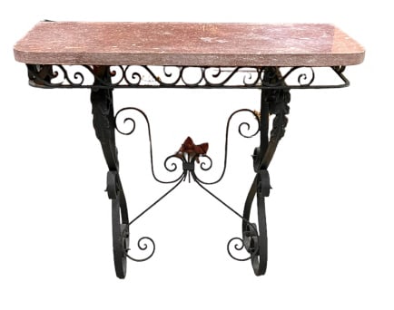 Vintage Cast Iron Console Table (1 of 3)