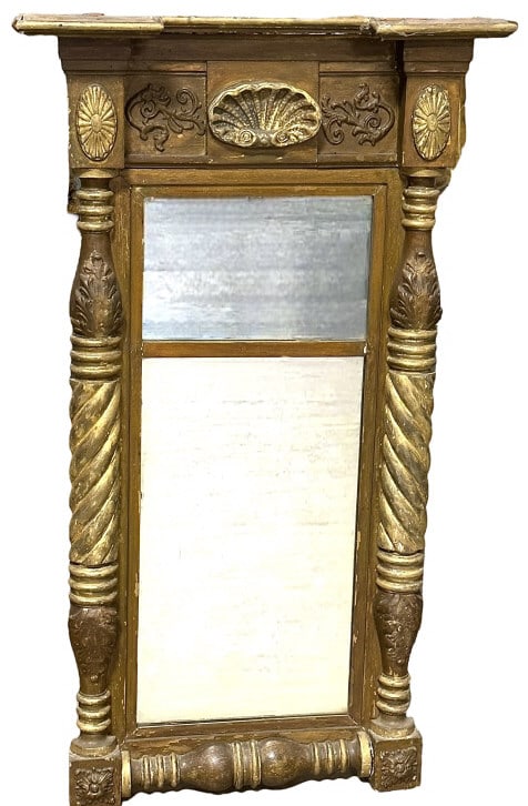 19th C. American Federal Tabernacle Mirror (1 of 7)
