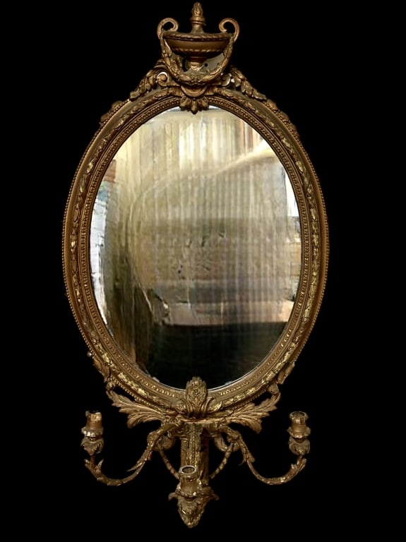 Neoclassical Style Girandole Mirror (1 of 7)